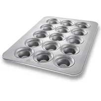 product of Chicago Metallic Bakeware 45435 Muffin Pan - 17-7/8"x25-7/8", 15 cups, steel, non-PFAS, Made in USA