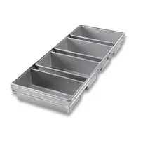 product of Chicago Metallic Bakeware 49415 - Bread Pan Set, 10" x 5" Strapped, 26-Gauge Steel, 4/Set