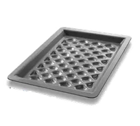 product of Chicago Metallic 70824 Grill Pan, 8"-5/16" x 11"-9/16" x 13/16", 16-Gauge Anodized Aluminum - 1/Case