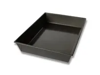 product of Chicago Metallic Bakeware 91025 Pan, 9.6" W x 13.6" D x 2.3" H, Steel, AMERICOAT Glaze, Non-PFAS, USA