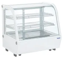 product of Hubert 106293 Refrigerated Bakery Display Case, 27.6"W x 22.4"D x 27"H, 2.3 cu ft, White Curved Glass