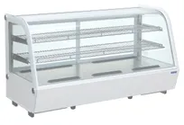 product of Hubert 120415 48"W x 22.4"D x 27"H Bakery Display Case, 4.24 cu ft., White Glass, 2 Shelves, 33-40°F