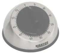 product of Hubert 142687 Kratos 60-Minute Kitchen Timer, 3-Second Ring, Non-Skid Base, Stainless Steel