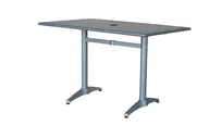 product of Hubert 21621 Outdoor Table, CenPro Table, 48"W x 32"D, Umbrella Hole, Powder-Coated Aluminum