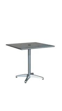 product of Hubert 61633 Outdoor Table, CenPro Table, 32" W x 32" D, Dining Height, Silver Powder-Coated