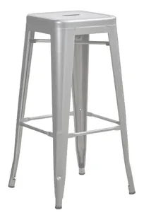 product of Hubert 67846 Outdoor Bar Stool, CenPro Barstool, 400 lb Capacity, Backless, Silver Finish, Light