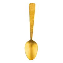 product of TableCraft Products 12993 - Solaire Dinner Spoon, 2" x 1" x 9", Gold Hammered PVD Stainless Steel