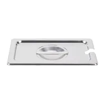 product of Vollrath 75240 Steam Table Pan Cover, 1/4-Size Slotted Handle, Fourth-Size Pans - Made in USA