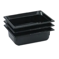 product of Vollrath 9002420 Super Pan 1/1 GN Food Pan, 2-1/2" Deep Black Resin, Anti-Jamming, NSF Certified