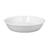 product of RAK Porcelain AMDP32 - 12" Round Deep Rim Porcelain Platter, Ivoris White, Dishwasher Safe - 3/Case