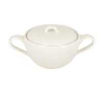 product of RAK Porcelain ANSU25 - Anna 8.45 oz Round Sugar Bowl with Lid, Oven/Microwave Safe - 6/Case