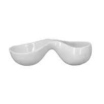 product of RAK Porcelain APDB30 - 2‑Compartment Bowl, 10.15 oz, 8.85" L x 4.9" W, Ivoris, Safe - 3/Case