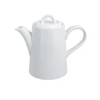 product of RAK Porcelain ASCP35 - 11-5/6 Oz White Coffee Pot with Lid, Oven Microwave Dishwasher Safe - Case