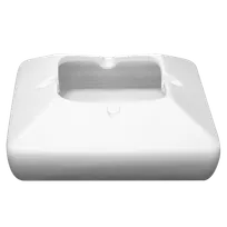 product of RAK Porcelain BAAT11 Ash Tray, Square 4" x 4" Porcelain, Dishwasher Safe, Chip Resistant - 12/Case