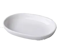 product of RAK Porcelain BABD11 Butter Dish Oval, 4"5/16" x 3"1/4", Dishwasher Safe, Chip Resistant - 12/Case
