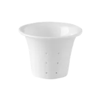 product of RAK Porcelain BALMG30ST01 Lotus Tea Strainer, 3.125" Dia x 2.3" H, Porcelain Ivoris, China - 1/Case