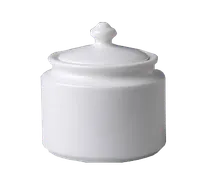 product of RAK Porcelain BASU27 - Sugar Bowl with Lid, 9.15 oz Porcelain, Dishwasher Safe - 6/Case