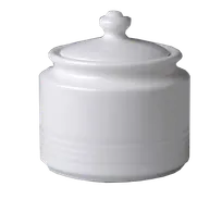 product of RAK Porcelain BASU27D7 - Rondo Sugar Bowl with Lid, 9.15 oz Porcelain, Chip Resistant - 6/Case