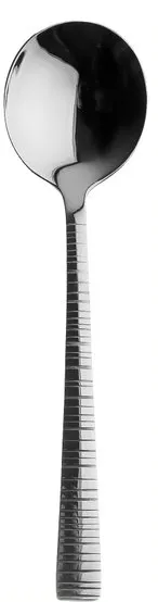 product of RAK Porcelain CBLSOS - Sola Bali Soup Spoon, 7.1" Length, 18/10 Stainless Steel - 12/Case