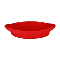 product of RAK Porcelain CFOD31BRBD - Oval Ember Red Porcelain Baking Dish 10" x 6-8/9" Eared Oven Safe - 3/Case