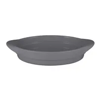 product of RAK Porcelain CFOD31GYBD - Oval 10" x 6-8/9" Gray Porcelain Baking Dish, Oven/Microwave Safe - 3/Case