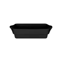 product of RAK Porcelain CFRT20BKBD - 7.875" x 4" Volcano Black Porcelain Dish, Oven/Microwave Safe - 3/Case