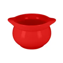 product of RAK Porcelain CFST10BRBD - Ember Red 4-1/6" Round Soup Tureen, 15.2 oz Porcelain, Fridge Safe - 1/Case