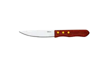 product of RAK Porcelain CHSTKWPRD - 10" Steak Knife, 18/10 Stainless Steel Blade, Wood Handle, Red, 8" - Case