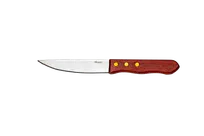 product of RAK Porcelain CHSTKWSRD - Steak Knife 10" 18/10 Steel, Wood Handle, Red Satin Finish - 1/Case