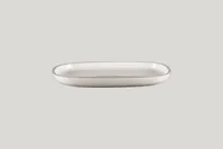 product of RAK Porcelain EAOP26 - 7.1" Oval Plate, White Porcelain, Coupe Deep Rim, Dishwasher Safe - 6/Case
