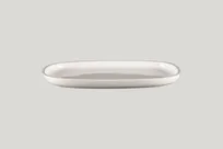 product of RAK Porcelain EAOP30 - Oval Ease Plate 7.85" Porcelain, Deep Rim, Fridge/Freezer/Oven Safe - 6/Case