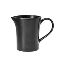 product of RAK Porcelain EDCR15 Creamer Pitcher, 5.5 oz Capacity, 3.38" Black Porcelain Handle - 6/Case