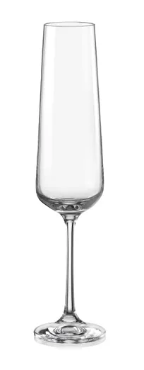 product of RAK Porcelain EDGFLT06 - Demure Flute, 6.8 oz Capacity, 2.4"×9.8" Size, Tempered Rim, Glass - 24/Case