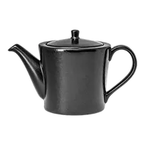 product of RAK Porcelain EDTP40 - Edge Teapot, 13.55 oz (0.4qt) 3‑3/4" Height, Black Porcelain, Lid - Case