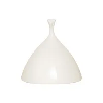 product of RAK Porcelain HDCL18 Hide Clover Cloche, 7.1" Round White Porcelain Plate Cover, Oven Safe - 2/Case