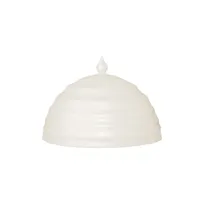 product of RAK Porcelain HDDP18 Hide Drop Cloche, 7.1" White Plate Cover, Microwave/Freezer Safe - 1/Case