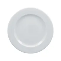 product of RAK Porcelain HMPASFP21 Helm Plate, 8¼" Round Flat Edge White Porcelain Fridge/Freezer Safe - 12/Case