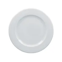 product of RAK Porcelain HMPASFP24 Helm Plate, 9-3/8" Round Flat Edge White Porcelain Dinner Plate - 12/Case