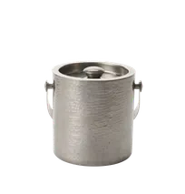 product of RAK Porcelain IB-6116VH Ice Bucket - Hammered Metal, Gray, 5.9"L x 4.72"W x 5.3"H, 67.2 Oz 2-3 Qt