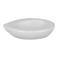 product of RAK Porcelain MNLN01 Lemon Dish, 5"-5/16" x 3" Porcelain Sauce Dish, White, Dishwasher Safe - 6/Case