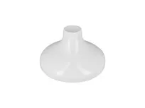 product of RAK Porcelain MOCL15 - 6" Round White Porcelain Cloche, 3.55" Height, Polaris, Bamboo Basket - 6/Case