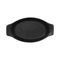 product of RAK Porcelain NFOPOD30BK Oval Baking Dish, 26-3/8 oz 11" x 6" Volcano Black, Microwave Safe - 6/Case
