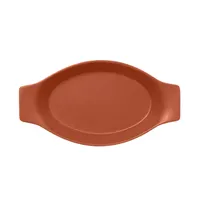 product of RAK Porcelain NFOPOD30BW - Oval Baking Dish, 26-3/8 oz 11" x 6" Brown China, Oven Safe - 6/Case