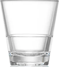 product of RAK Porcelain PLYWHTRK08 Stack Rocks, 3.25" D x 3.5" H, 8 oz Clear Polycarbonate Barware - 24/Case