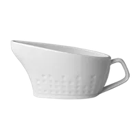product of RAK Porcelain PXGB28 - Pixel Gravy Boat, 9 oz, 5" L x 3" H, Ivoris, Dishwasher Safe - 4/Case