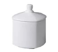 product of RAK Porcelain SKSU25 Sugar Bowl with Lid, 8 Oz Porcelain, Chip Resistance, Dishwasher Safe - 6/Case