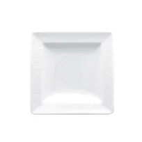 product of RAK Porcelain SOPCLSP12 Soul Plate, 4.7" Square Flat Edge, White Porcelain, Dishwasher Safe - 6/Case