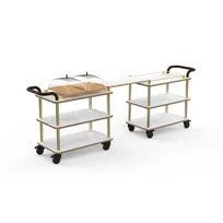 product of Steelite MGCRNX25CBXX Beverage Cart, Rollin Top Coffee Break Cart, Leather Handle, Mogogo