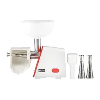 product of Hamilton Beach 82-0250-W Weston Electric Tomato Strainer, 1-Gal, 250W, 120V/60Hz, Forward/Reverse, 3 Sizes