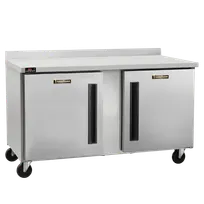 product of Traulsen CLUC-60F-SD-WTLR-LK 60" 2-Solid Door Worktop Freezer, Stainless Steel, 16.94 cu. ft.